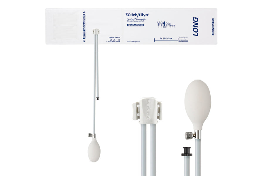 Hillrom - Welch Allyn Soft Disposable FlexiPort Cuff - Two-Tube, Inflation Sys. Adult Long, Size 11L, 25-34 cm