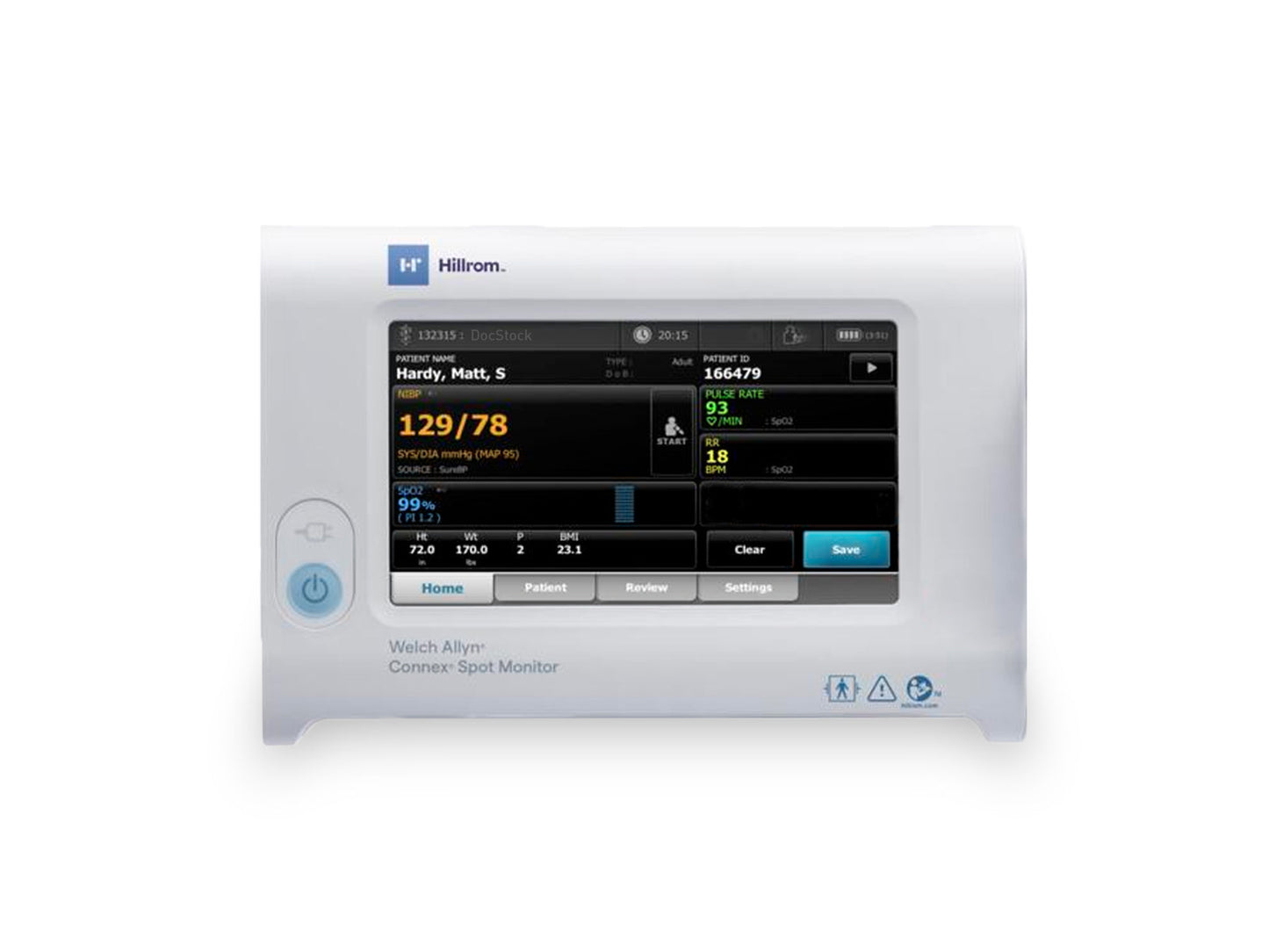Hillrom - Welch Allyn Connex Spot Monitor, NIBP, Nonin SpO2