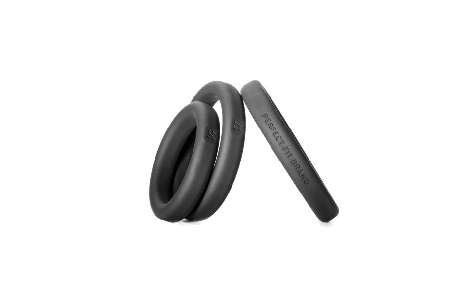 Xact-Fit Silicone Cock Ring Mixed Size 3-Ring Kit