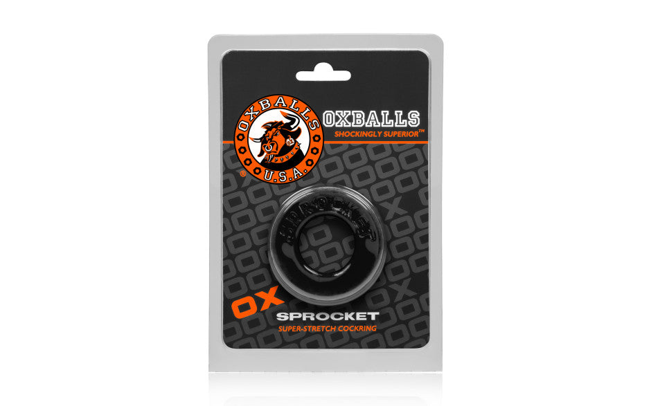 Oxballs Sprocket Soft Silicone Cock Ring Black
