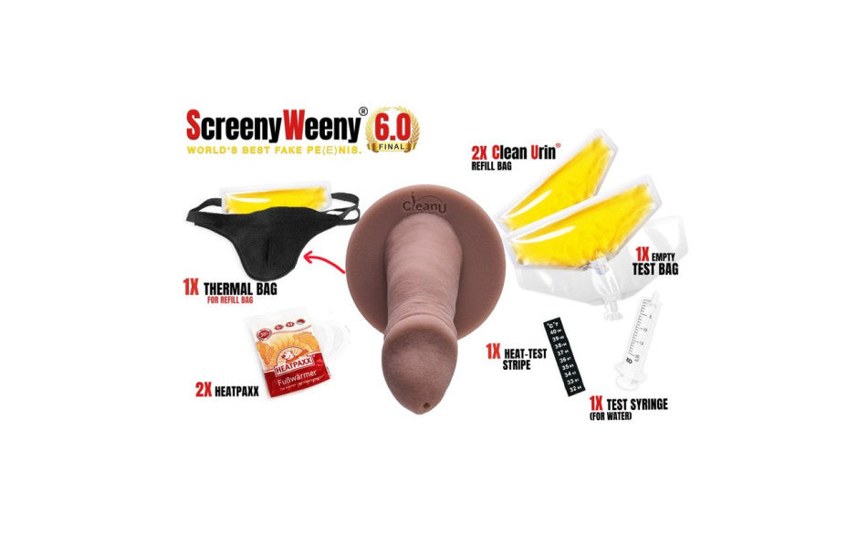 ScreenyWeeny 6.0 Prosthetic Penis Urine Device Cut Nordic White