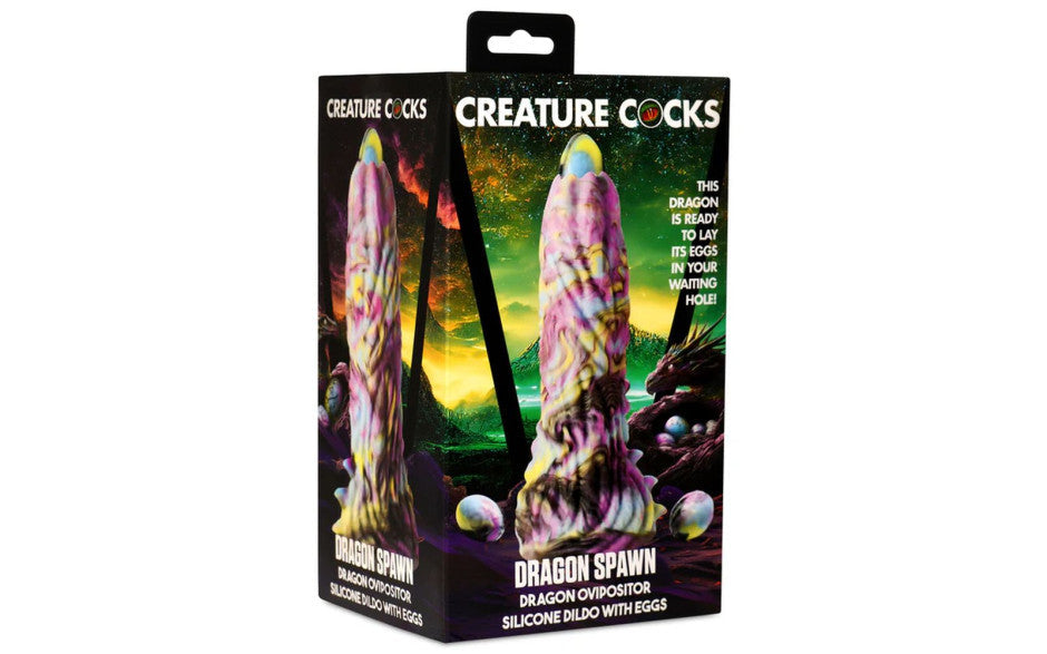 Dragon Spawn Silicone Ovipositor Dildo with Eggs