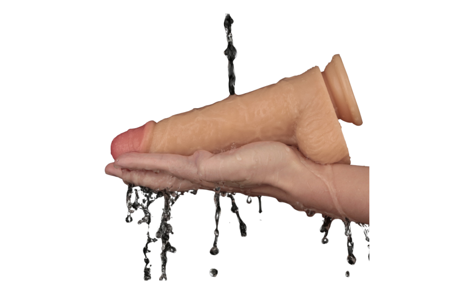 Power Basics 8 Inch USB Vibrating Realistic Dildo