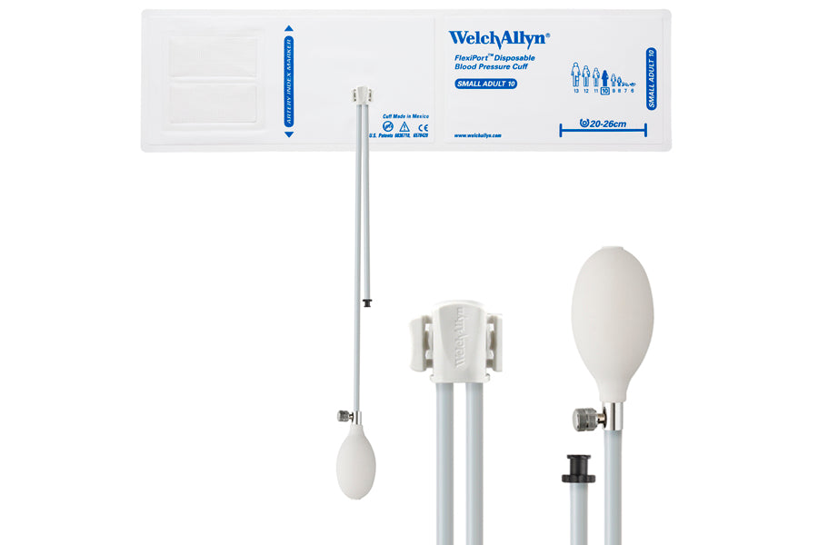 Hillrom - Welch Allyn Soft Disposable FlexiPort Cuff - Two-Tube, Inflation Sys. Small Adult, Size 10, 20-26 cm