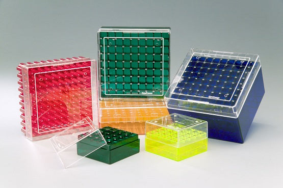 CryoFreeze 100-Place CryoFreeze Polycarbonate Storage Rack for 1.0/1.8 mL tubes Yellow