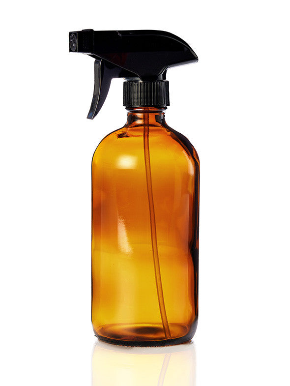 Amber Glass Bottle (500ml) with Black Trigger Sprays