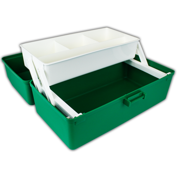 Plastic First Aid Case with 6 Trays – Emergency Storage Box (30×46.5×25.4cm)