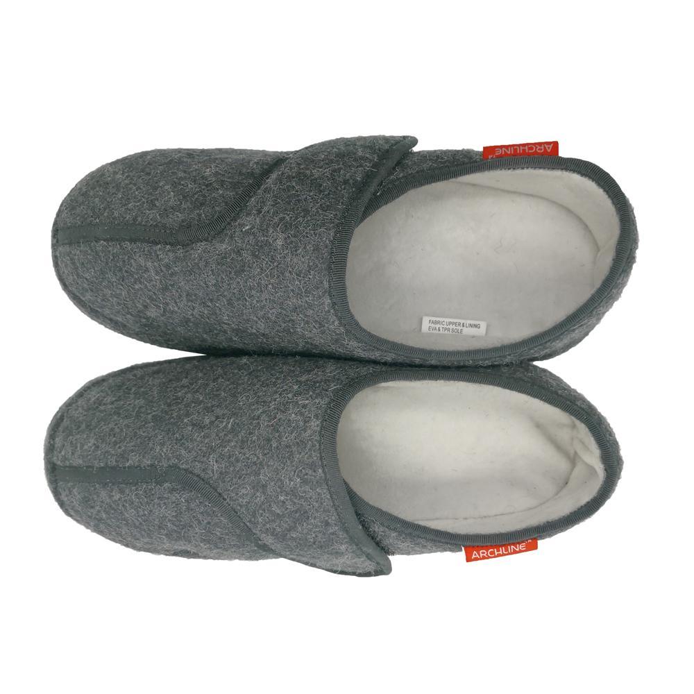 Archline Orthotic Slippers Plus (Adjustable Strap) — Grey
