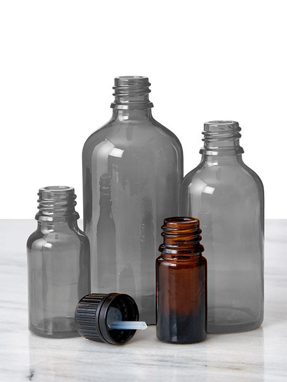 Amber Glass Bottles (5ml) with Black T/E DROPPER Caps