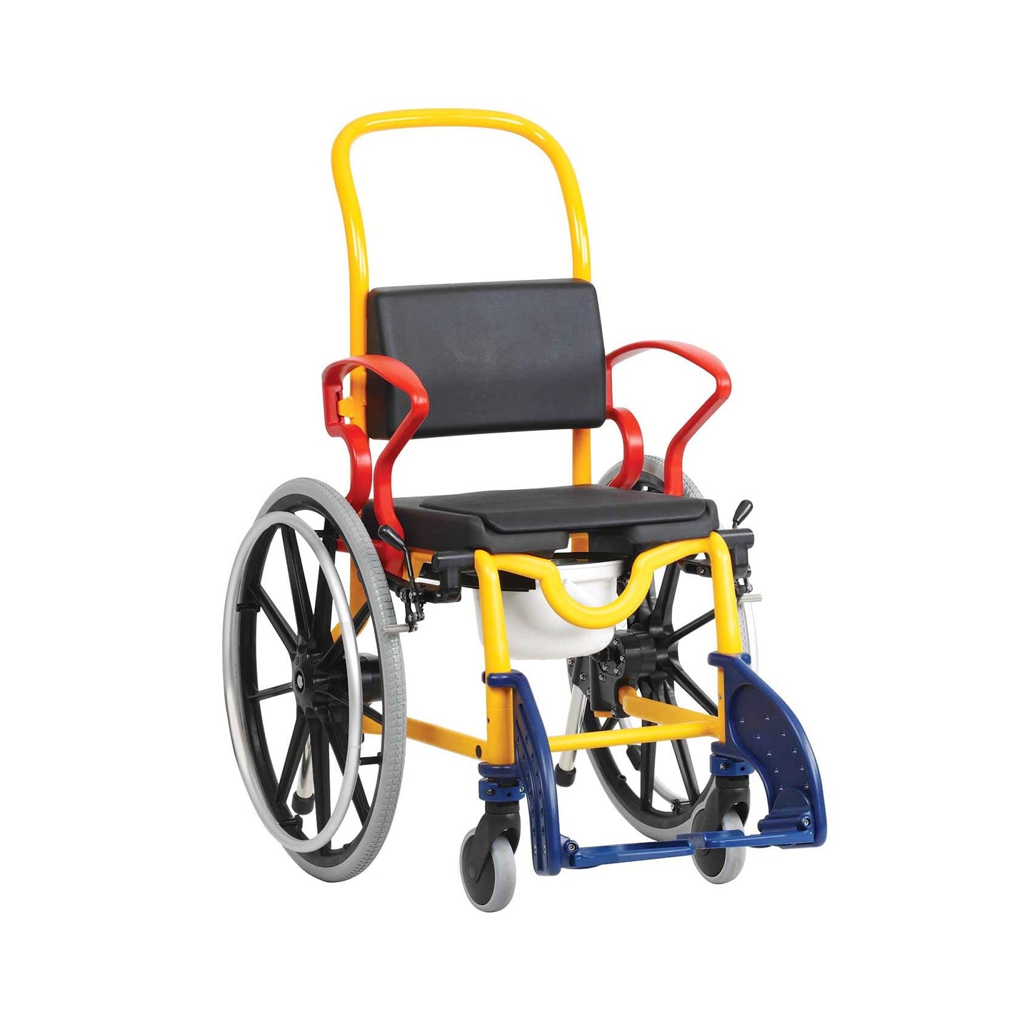 Self-Propelled Child Commode Wheelchair - Comfortable, Adjustable, and Portable