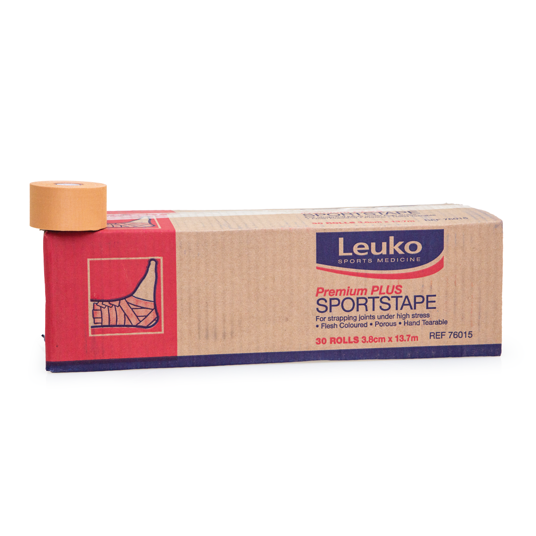 Leuko Sports Tape Premium Plus — Extra-Rigid Zinc Oxide Strapping Tape