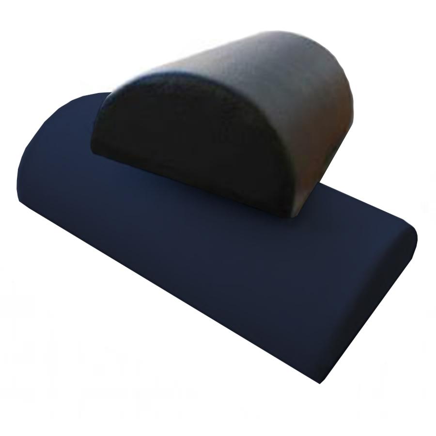 Half‑Round Bolster Cushion — 49 x 24 x 13 cm (Black or Blue)