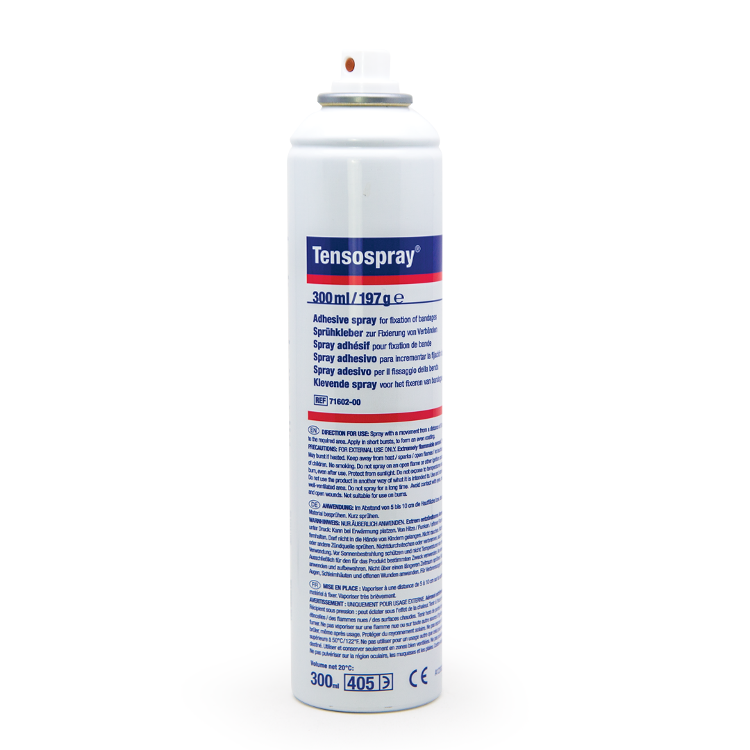 Spray adhesive for skin protection and improved tape adhesion