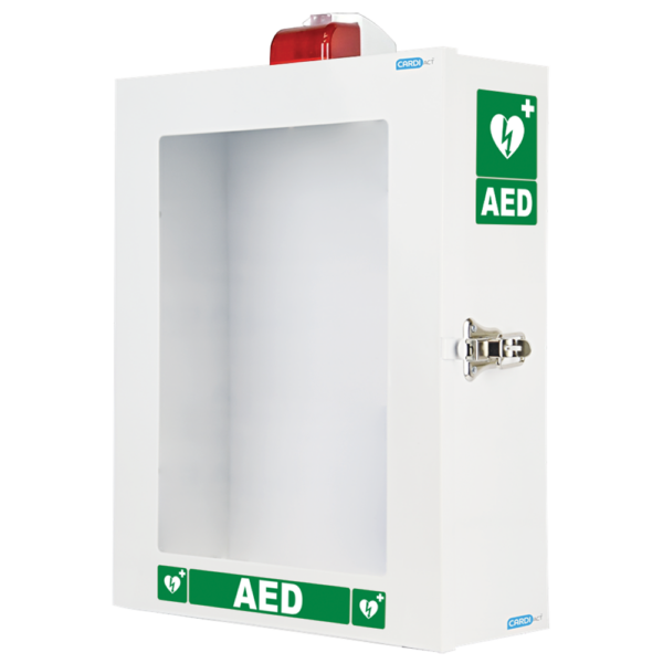 Secure AED Cabinet – Lockable Wall Mount Defibrillator Storage (49×35.5×14.5cm) | CardiAct
