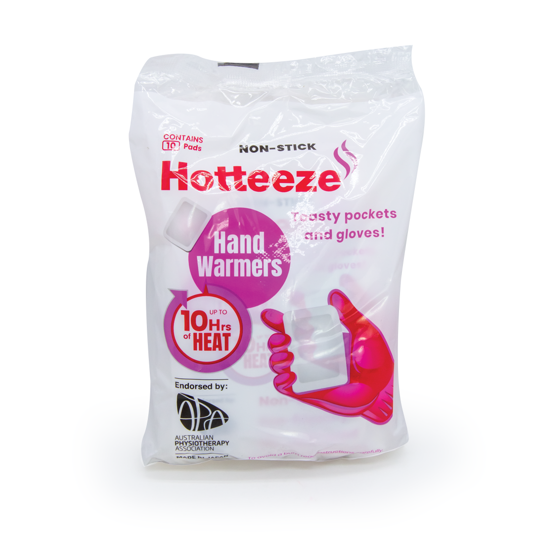Hotteeze Heat Pad Hand Warmers - Pack of 10 | Up to 10hrs, Ultra-thin