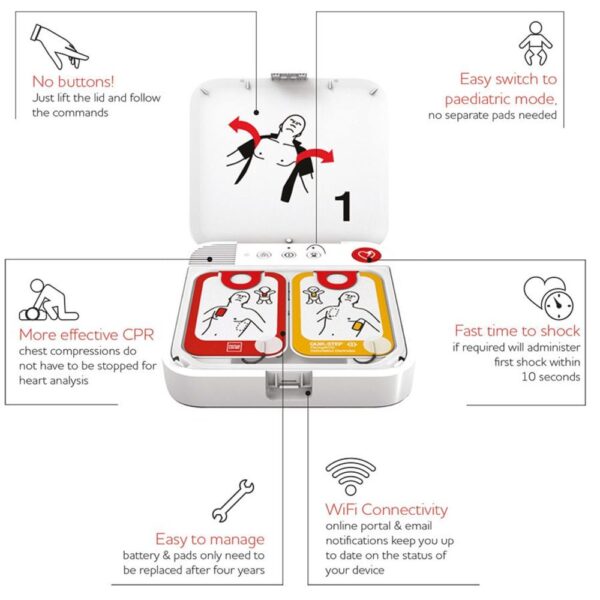 LIFEPAK CR2 cprINSIGHT Fully-Automatic Defibrillator with Wi-Fi