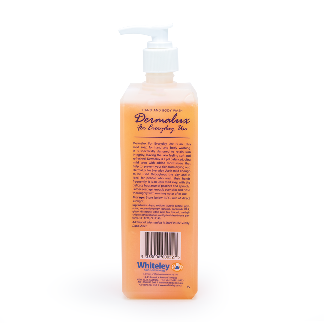 Dermalux Everyday Handwash — pH-Balanced Mild Liquid Soap for Frequent