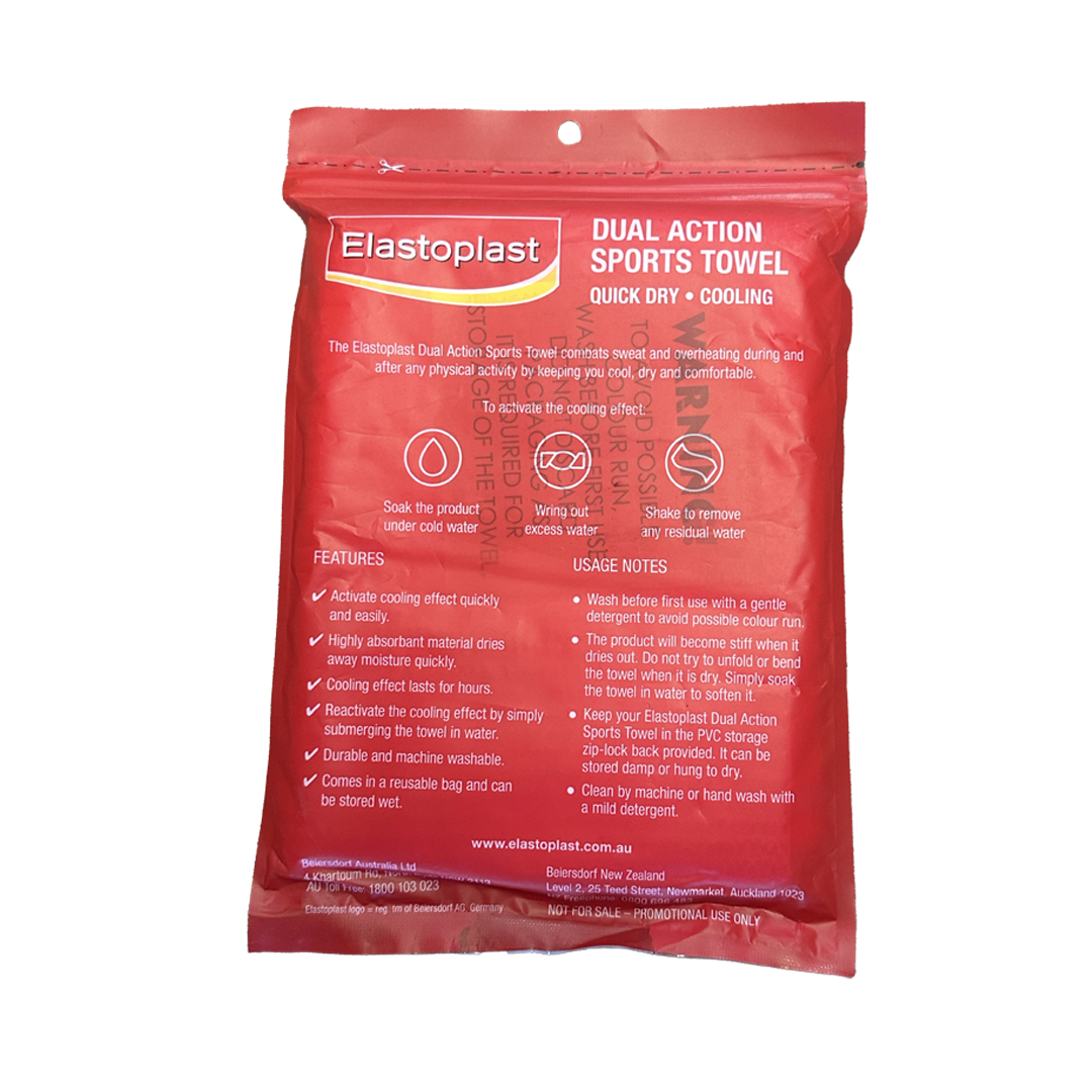 Elastoplast Dual-Action Sports Towel — Quick-Dry Microfibre Gym & Cool