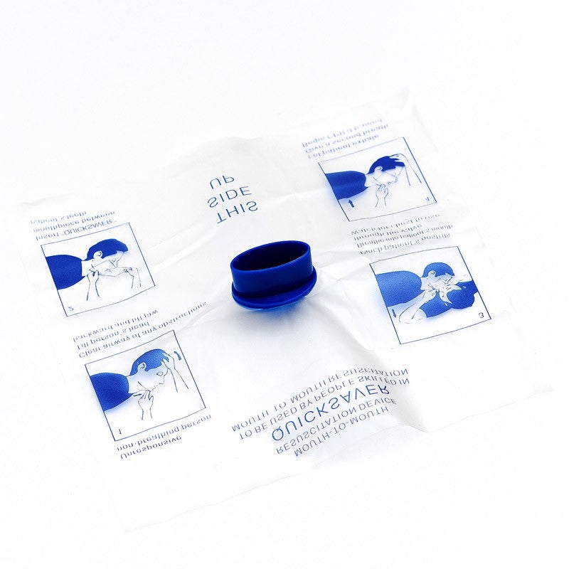 Disposable CPR Resuscitation Mask — Single-Use One-Way Valve (Adult)