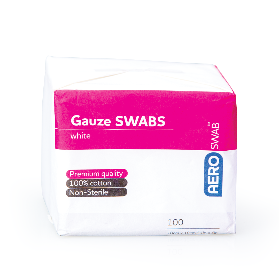 Gauze Swabs — Pack of 100 | Absorbent First Aid Dressings