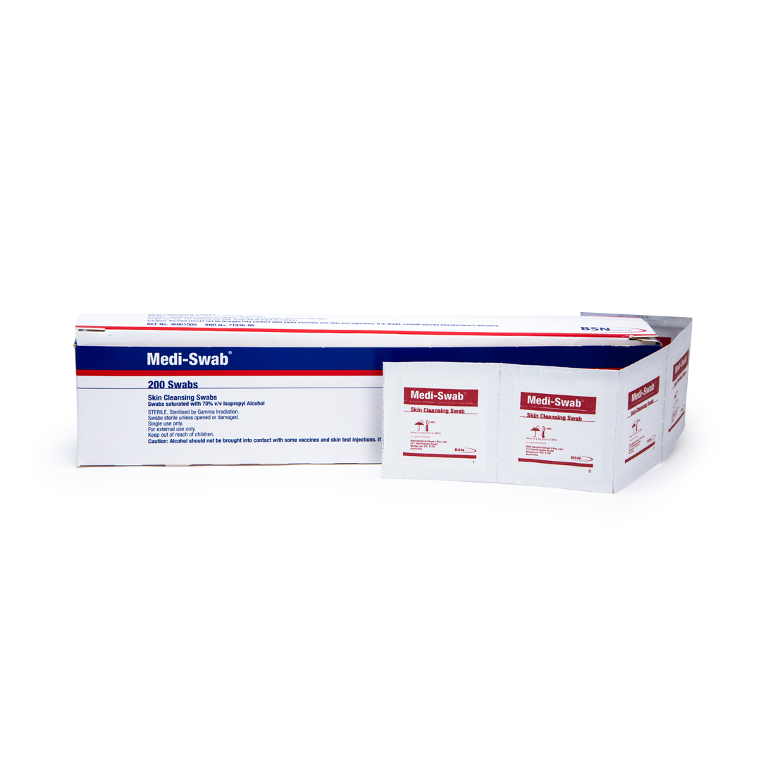 Medi-Swabs 200pk Pre-Injection Swabs for Skin Preparation and Cleaning (Prep)