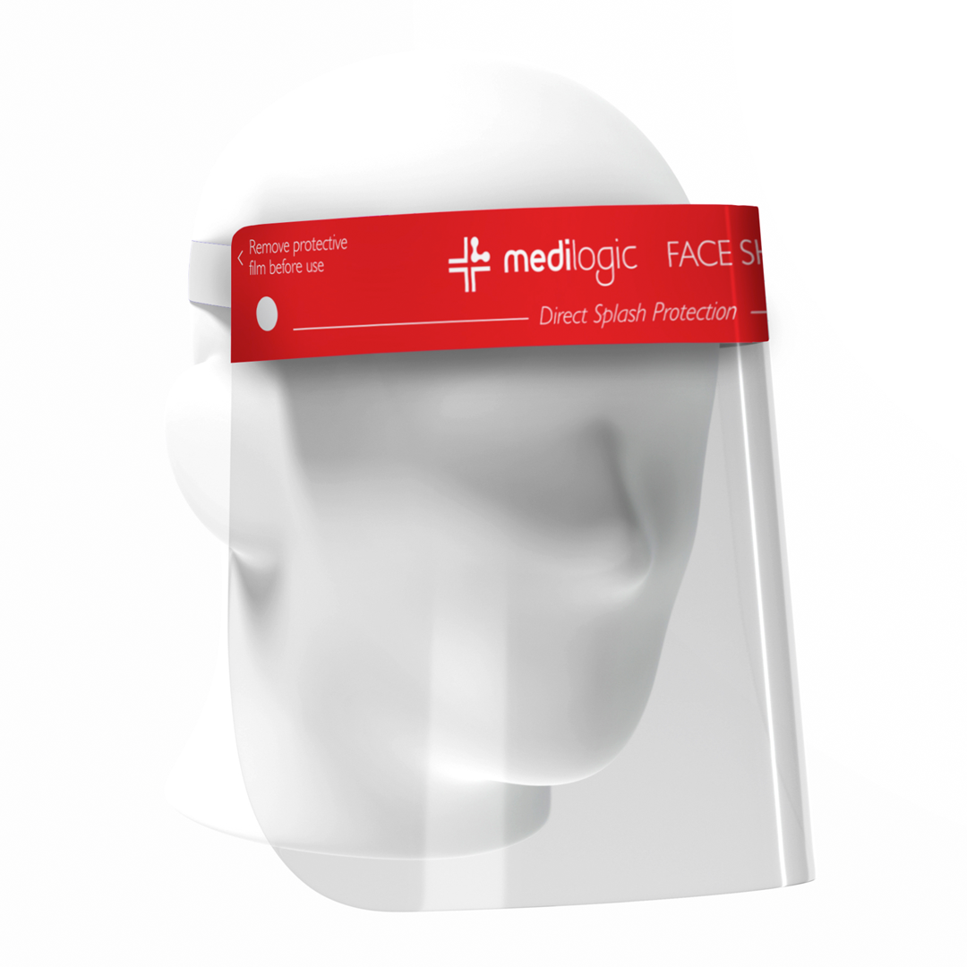 Disposable Full Face Shield - Pack of 10 (Anti-Fog, Adjustable)