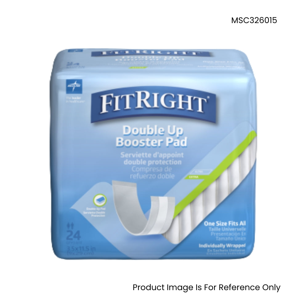Medline Fitright Double Up Booster Pad 395ml Sterile
