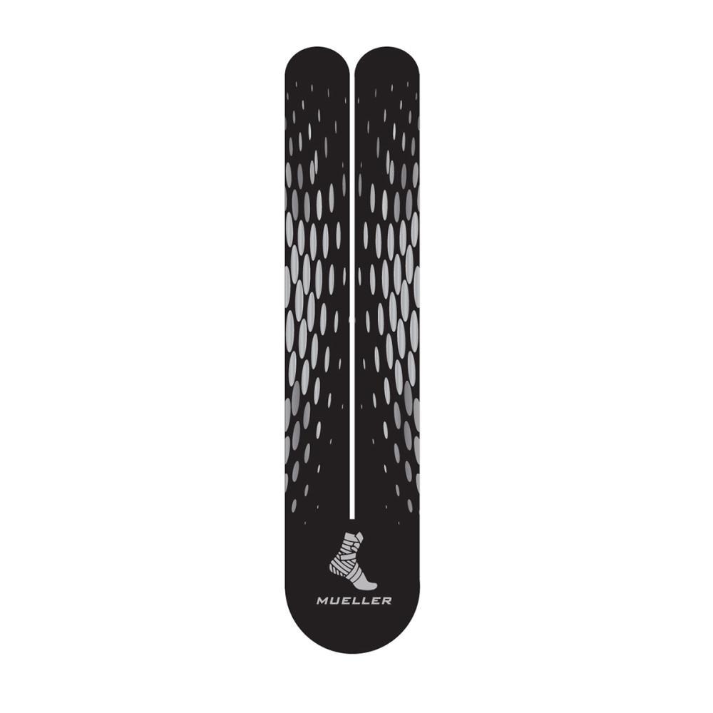 Mueller Easy Fit Pre-Cut Kinesiology Tape for Knee, Calf & Ankle - Black Y-Pattern 6 Strips, Pain Relief & Support