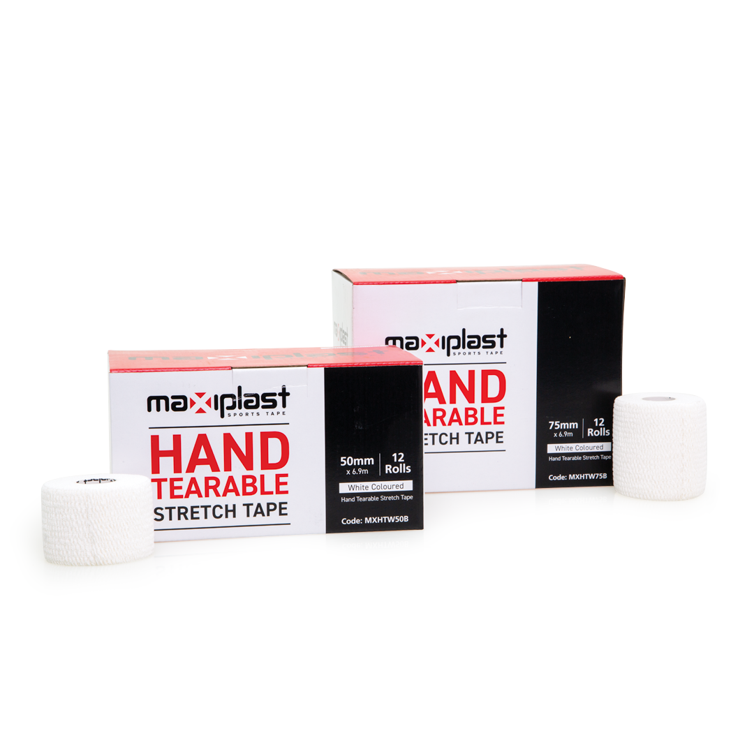 Hand tearable adhesive bandage - elastic, extra-strong support
