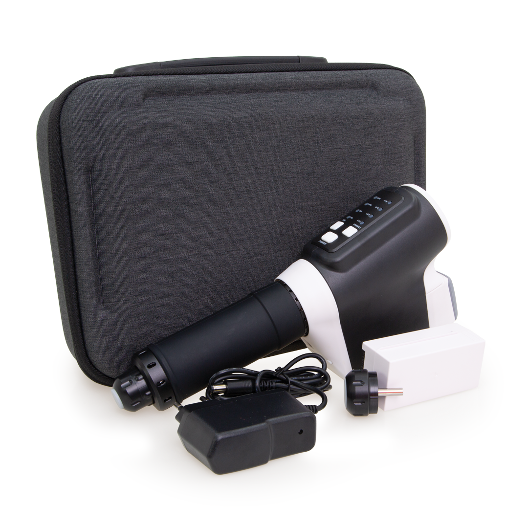 Portable shockwave handpiece kit — cordless handheld device