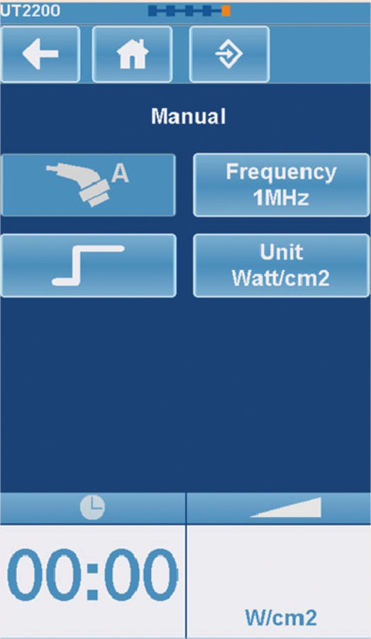 Ultrasound unit dual-frequency with pulsed and continuous modes