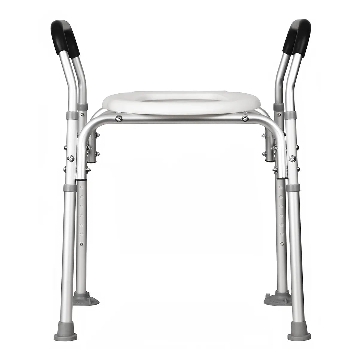 Adjustable Over Toilet Support Frame with Safety Rail, 110kg Capacity, for Elderly and Disabled