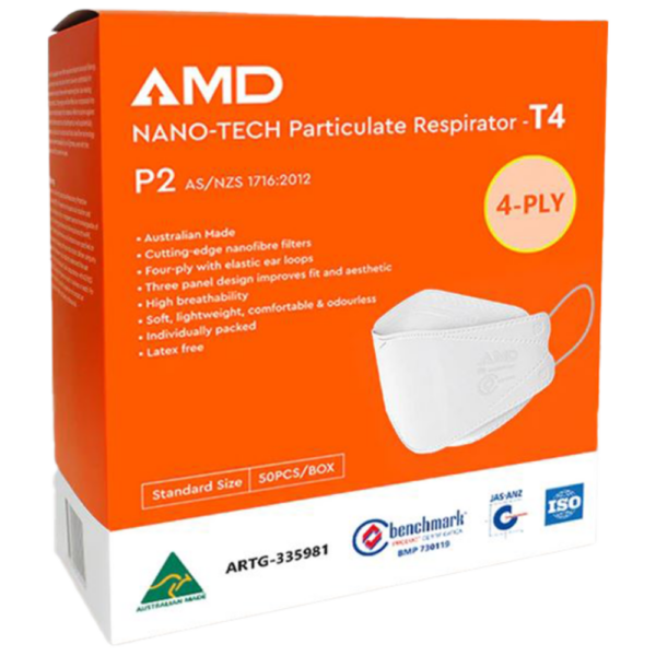 AMD Nano-Tech P2 Respirator Masks (Box of 50)