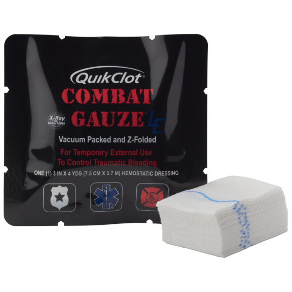QuikClot Haemostatic Gauze – Combat Bleeding Control Dressing (7.5cm x 3.65m)