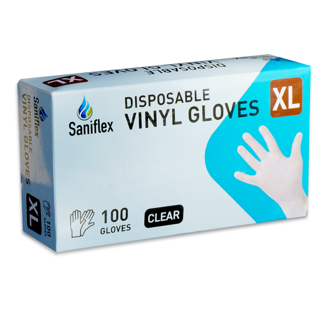 Vinyl Gloves Powder Free - Disposable, Ambidextrous Fit