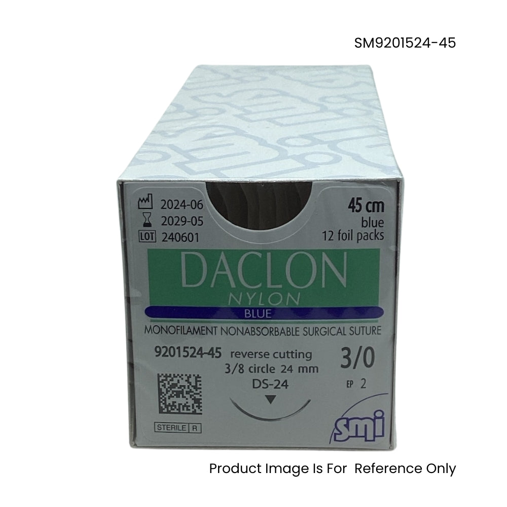 Daclon Nylon 3-0 24mm RC 45cm Blue