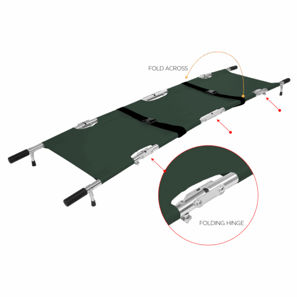 Quad-Fold Pole Stretcher – Emergency Rescue Stretcher with Carry Case | AeroRescue
