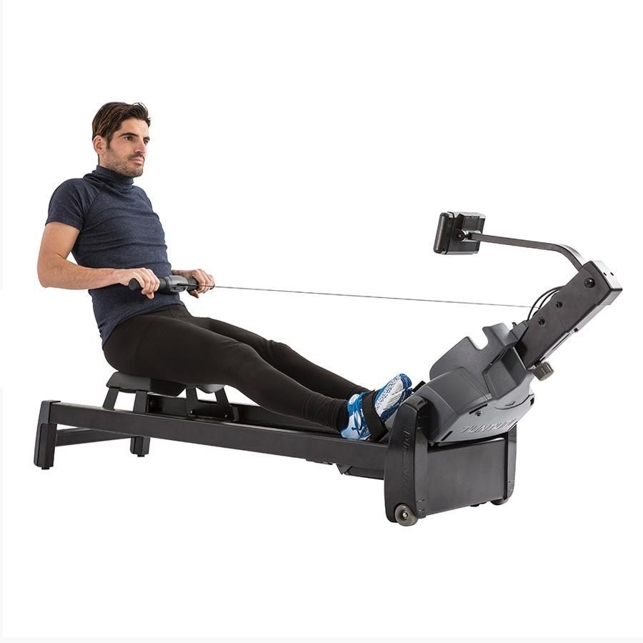 Rowing machine magnetic – home rower with LCD monitor, durable rail