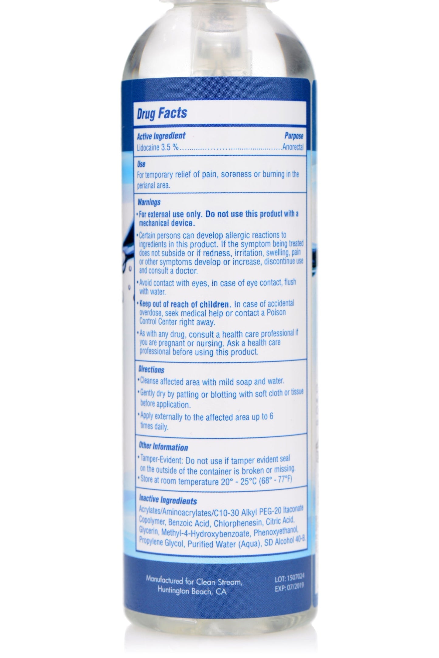 Anal Lube with Lidocaine for Comfortable Play - CleanStream