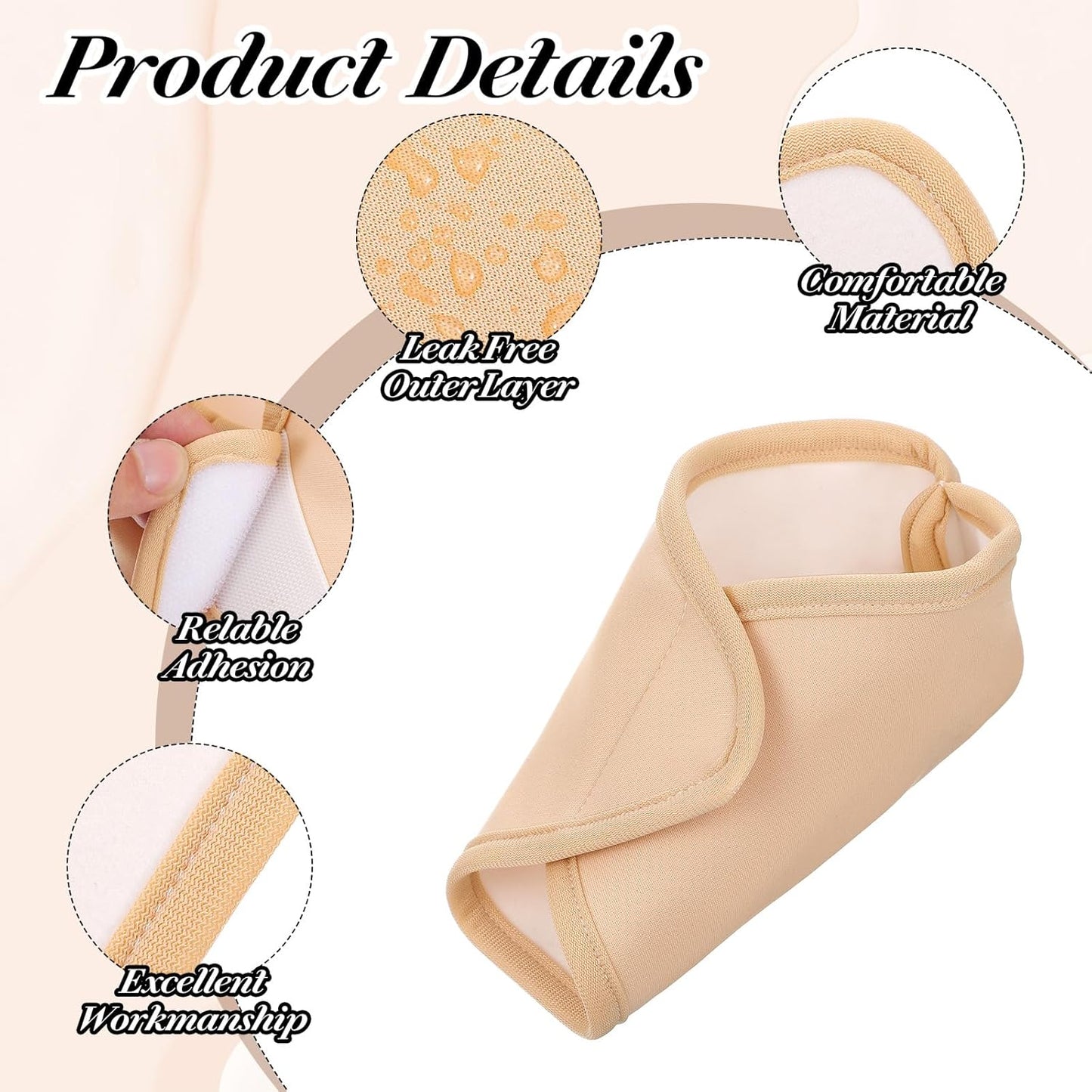 Castor Oil Ankle Wrap - Reusable Adjustable Feet Brace Relief Gift for Men & Women