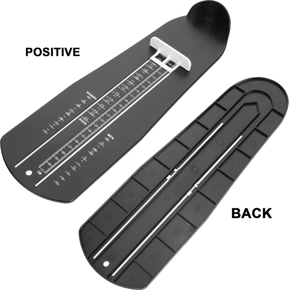 Universal Foot Measuring Tool – Child & Adult Shoe Size Meter, Black