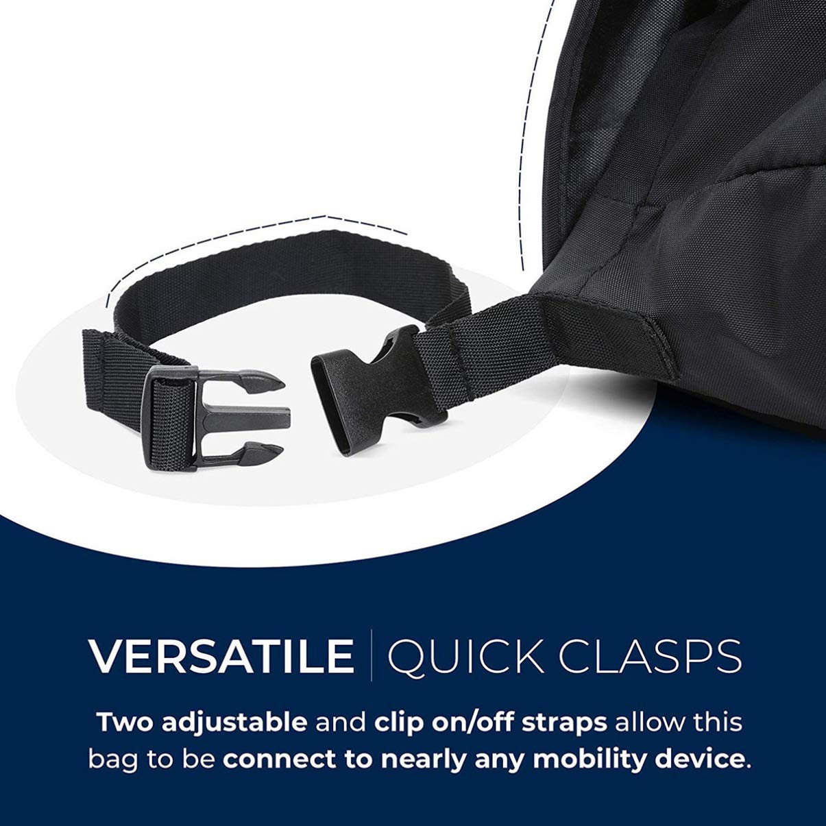 Wheelchair Pouch Bag - Large Waterproof Backpack for Wheelchair Accessories