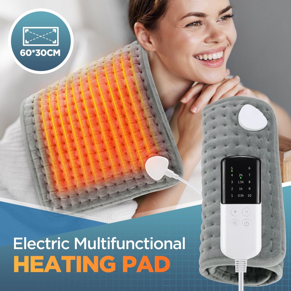 Heating Pad 12x24 - Rapid Heat for Back Neck & Period Cramps Auto Shut-Off
