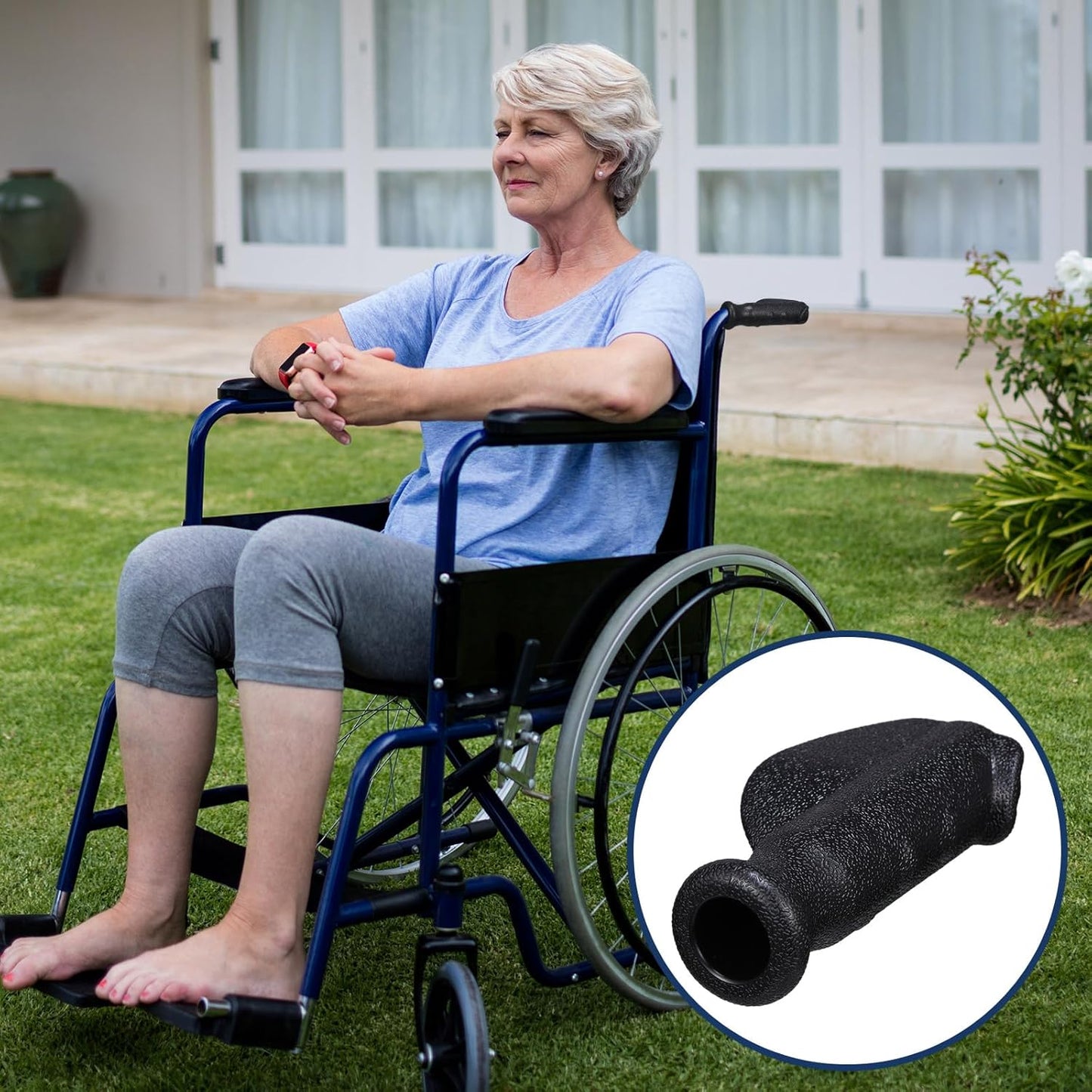 Universal Rollator Hand Grip Replacement 2-Pair - Left & Right for Drive Rollator