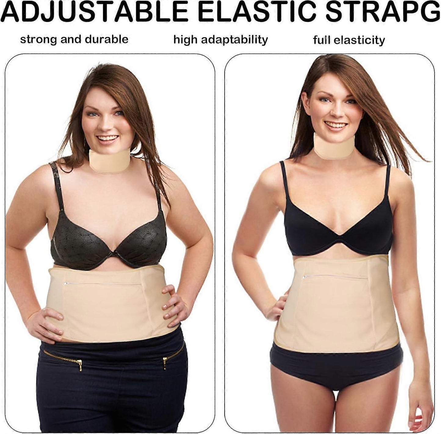 2pcs Castor Oil Pack Kit, Adjustable Reusable Castor Oil Belt & Castor Oil Neck