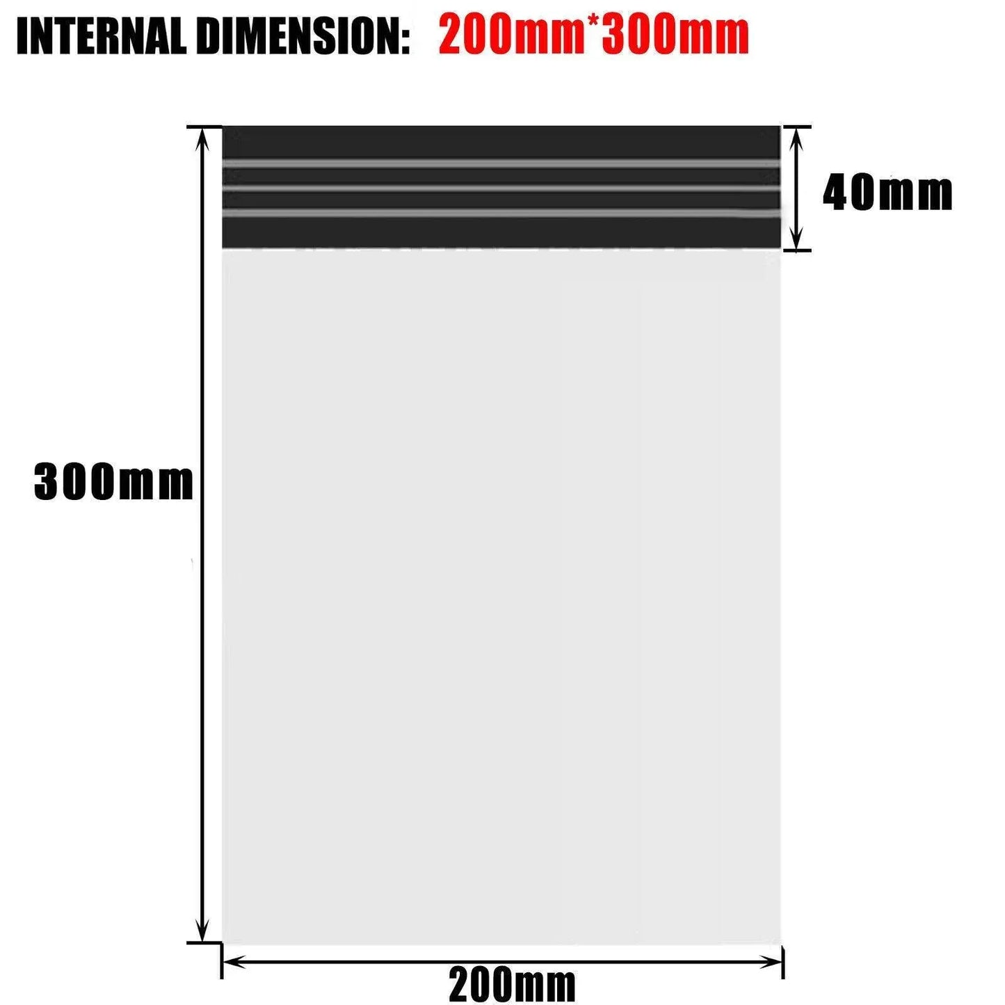 Poly Mailer Bags Mailing Satchel Plastic Courier Self Sealing Packing - 25*35cm *100 PCS