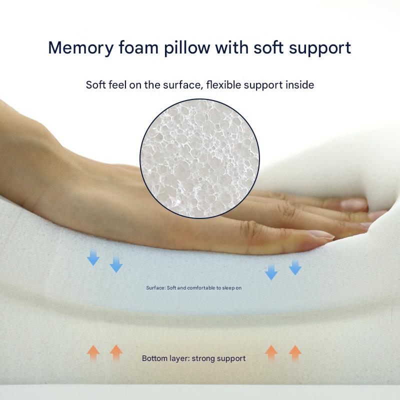 Light Pink Butterfly Memory Foam Pillow - Cervical Neck Support Orthopedic