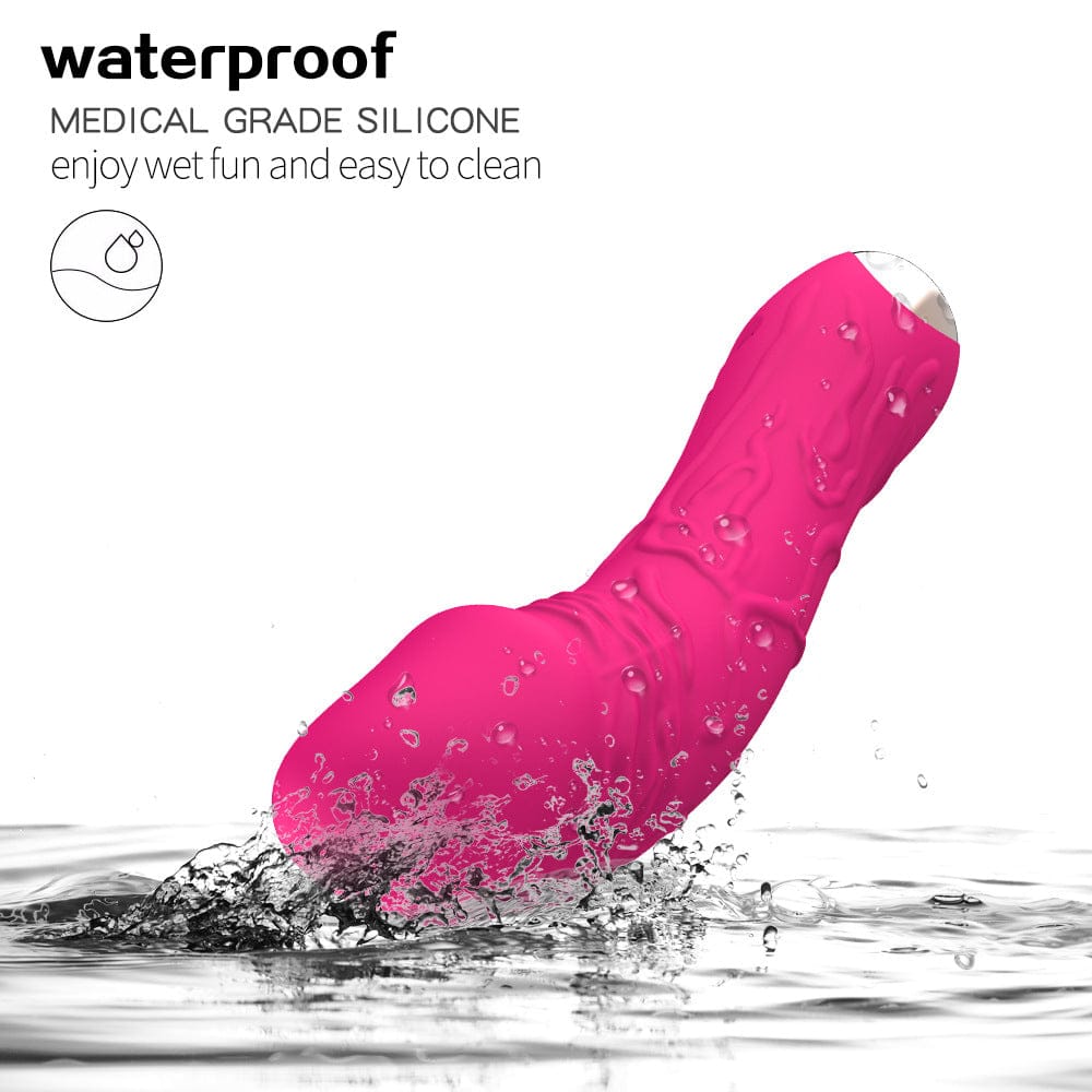 Dark Red G-Spot Vibrator - 20 Speed Rechargeable Silicone Wand