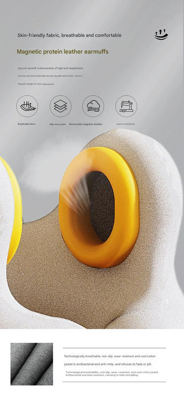 Smart Neck Pillow - Bluetooth Noise Reduction & Graphene Heating (Navy Blue)
