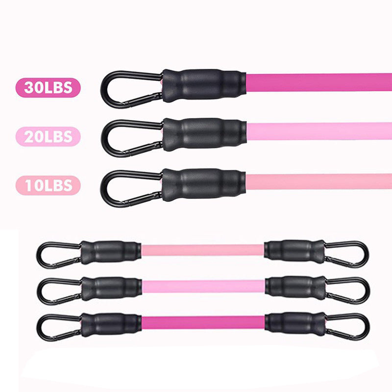 Black Snap Resistance Bands Set with Ankle Straps - Glute & Leg Workouts 10-30lbs